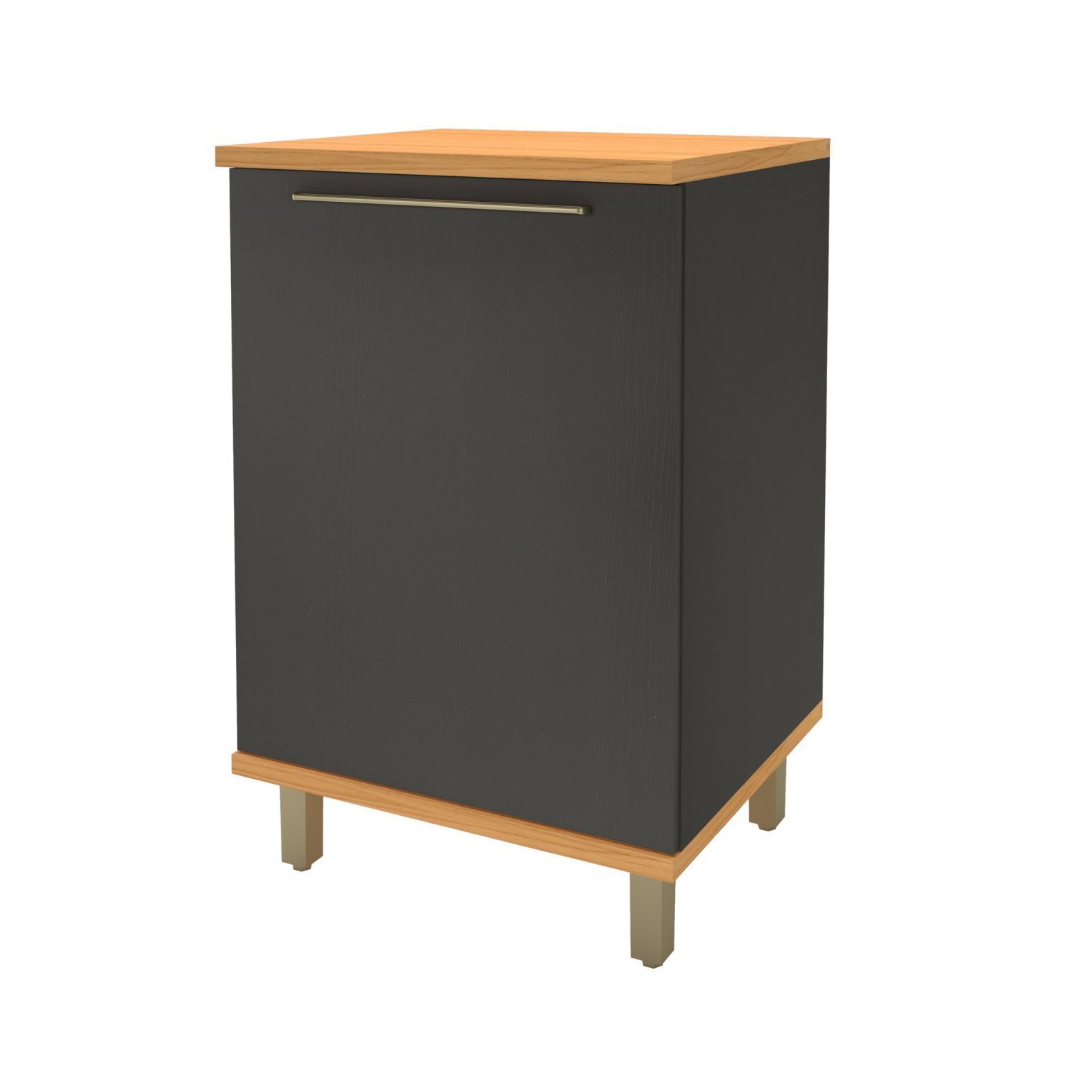 Balcão Com Tampo 1 Porta Madri Indekes Cinza