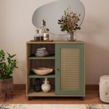 Buffet 1 Porta 3 Nichos Memphis Artely Carvalho/menta