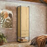 Guarda Roupa Closet Industrial 1 Porta 2 Gavetas Olivar Pinus