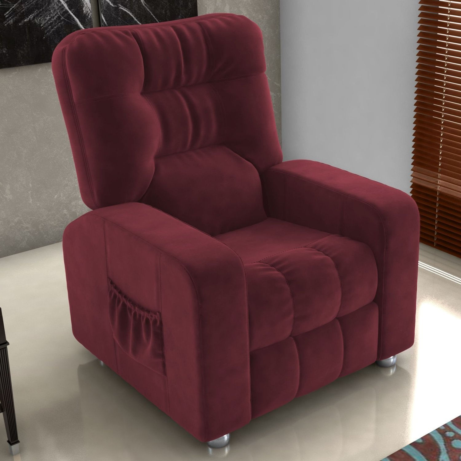 Poltrona Do Papai Reclinável Azera Matrix Vermelho