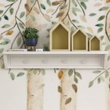 Prateleira Infantil Com 4 Cabideiros 100cm Tudor Timber Branco
