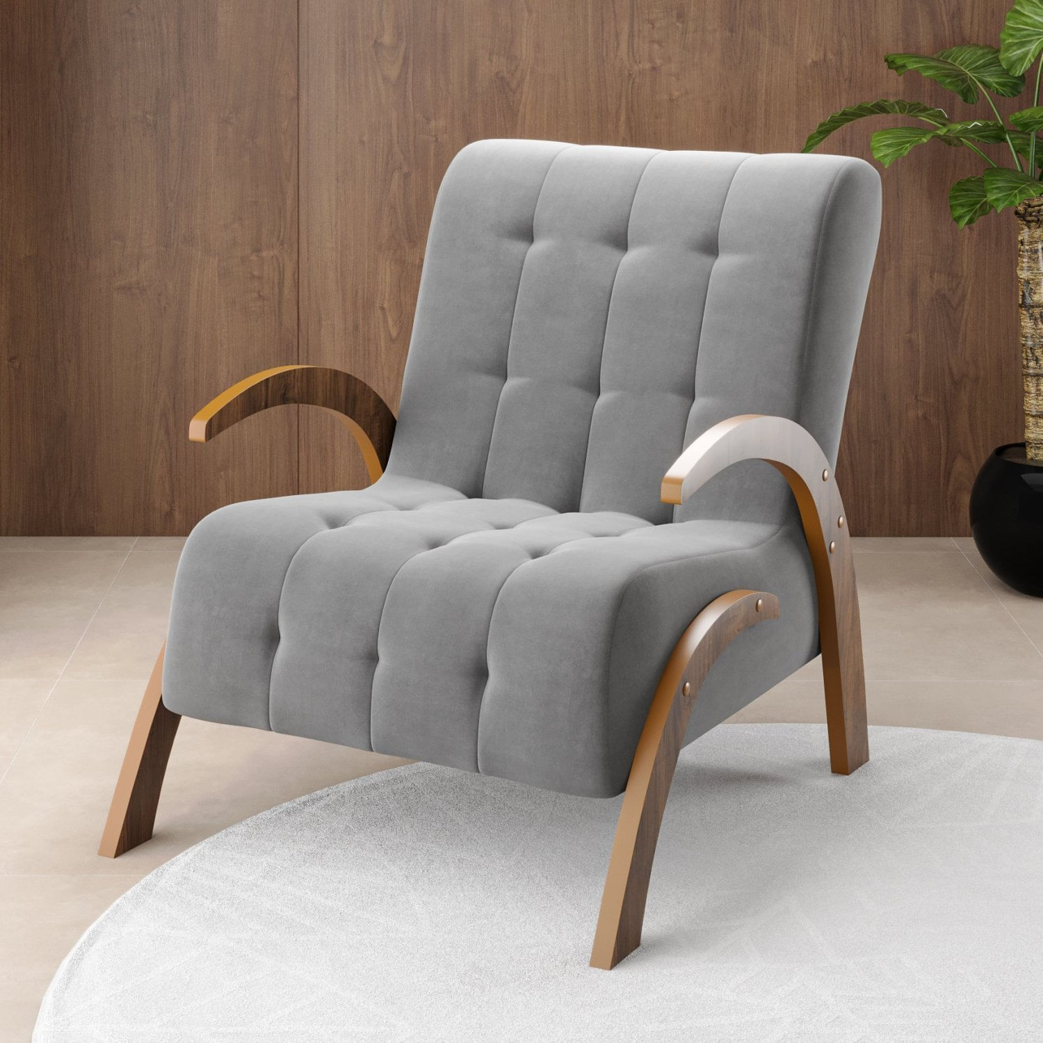 Poltrona Do Papai Garden Viero Cinza