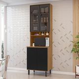 Paneleiro 70cm 4 Portas Toscana Espresso Móveis Freijó/nero