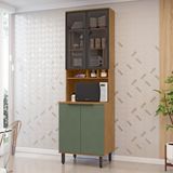 Paneleiro 70cm 4 Portas Toscana Espresso Móveis Freijó/jade