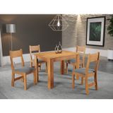 Conjunto Sala De Jantar Mesa Jude Com 4 Cadeiras Brisa Viero Mel/cinza