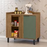 Balcão Para Cozinha Canto Reto Toscana Espresso Móveis Freijó/jade