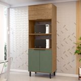 Paneleiro Torre Quente 2 Fornos Toscana Espresso Móveis Freijó/jade