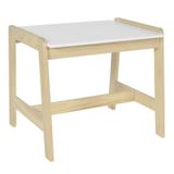 Mesa Infantil Em Madeira Maciça/mdf Castelo Casatema Natural/branco
