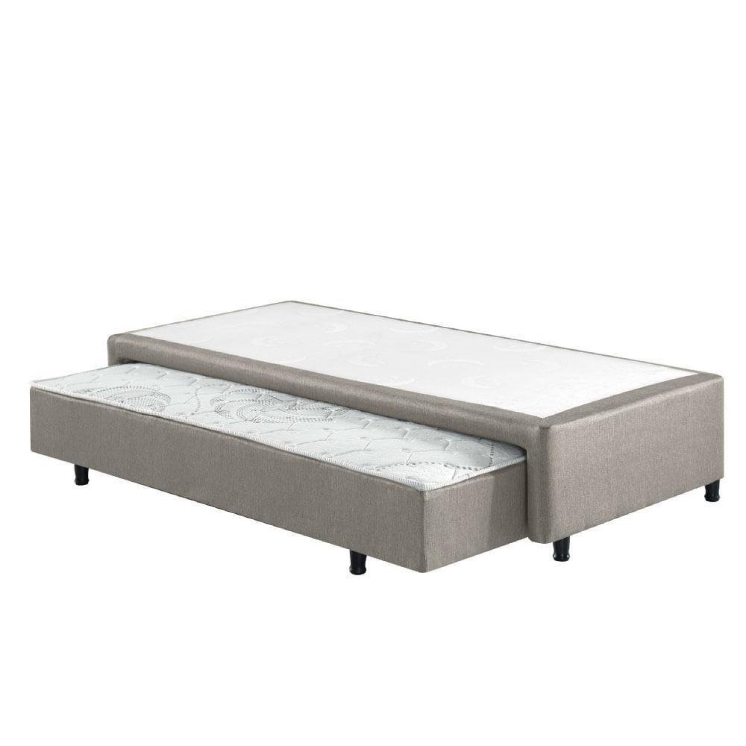 Sommier Solteiro Com Cama Auxiliar Energy Prime 88x188x36cm Casatema Cinza