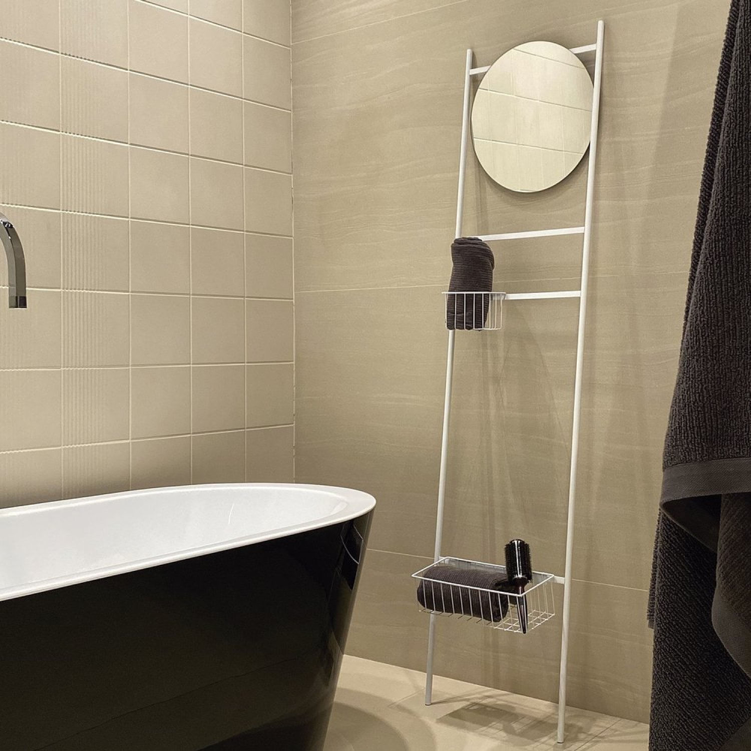 Porta Toalha Multiuso Epic Com Cestos P E G Tali In House Decor