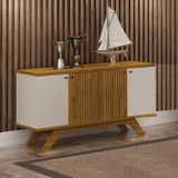 Buffet Aparador 4 Portas 1 Gaveta Ilheus Leifer Freijó/off White