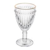 Jogo 6 Taça De Agua Filete Dourado Empire 325 Ml - Lyor