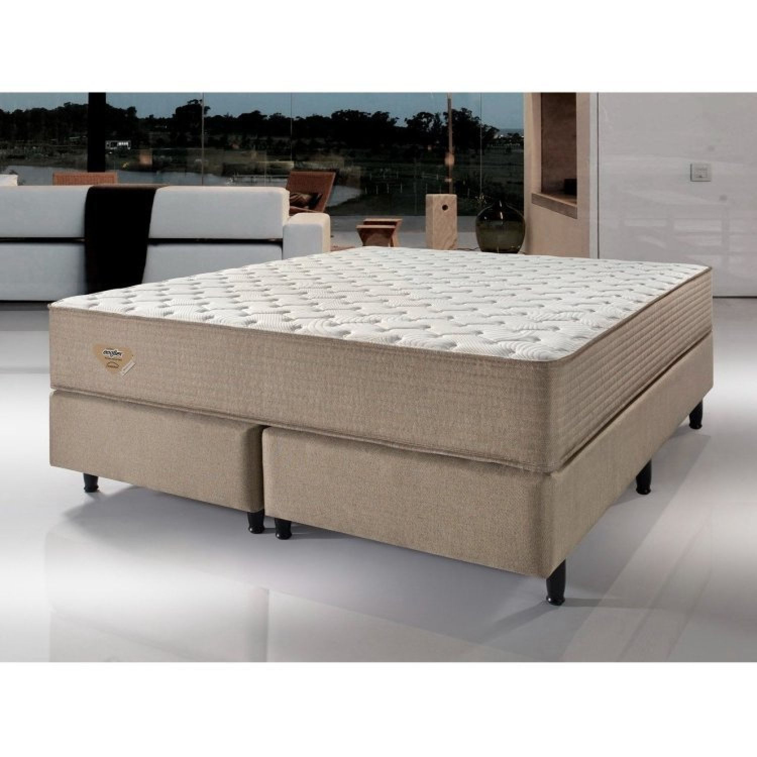 Cama Box King Relax Duo Comfort Molas Ensacadas Wide 70x193x203cm Ecoflex