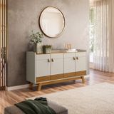 Buffet 4 Portas 160cm Abruzzo Linea Brasil Nature/off White