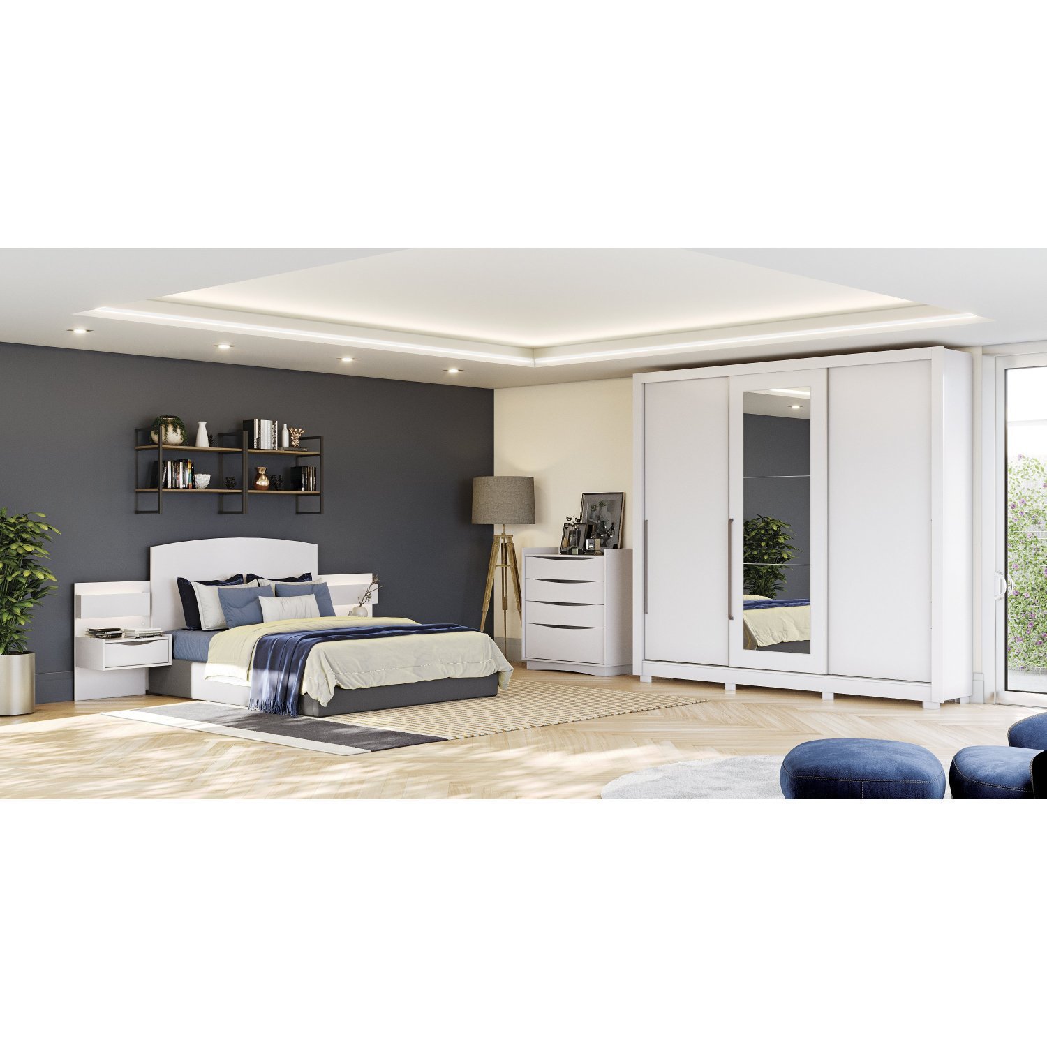 Cômoda 3 Gavetas E 1 Gaveta Kappesberg Nogueira