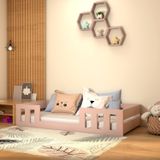 Cama Montessoriana Com Casinha Play Rosa