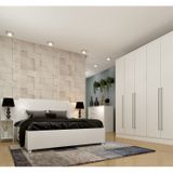 Quarto Casal Completo Guarda Roupa 6 Portas Com Cômoda Cama E Cabeceira Tcil Móveis Neve