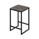 Banqueta Média 38x36x60cm Active Yescasa Carvalho Dark/preto