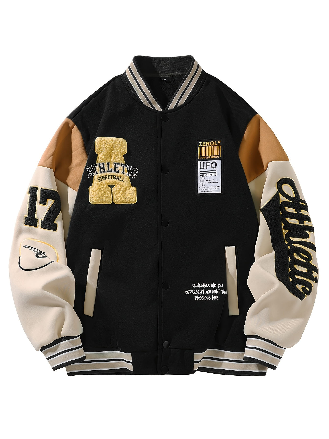 Jaqueta Varsity Masculina Com Bordado Lavvel Preto Xg