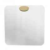 Espelho Decorativo Quadrado Com Aplique Oval Pinus Incolor