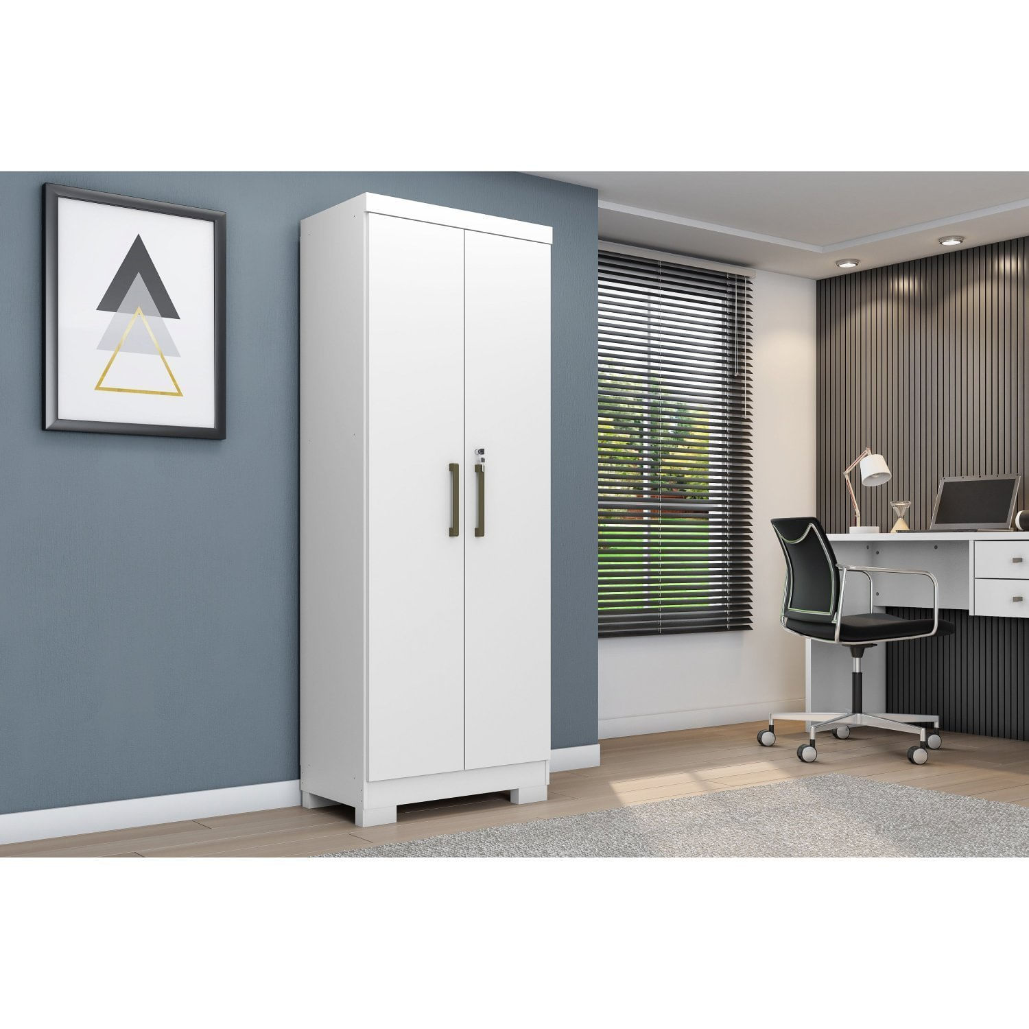 Armário Multiuso 2 Portas Max Plus Zanzini Branco Absoluto