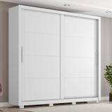 Guarda Roupa Casal 2 Portas 4 Gavetas Premier Branco