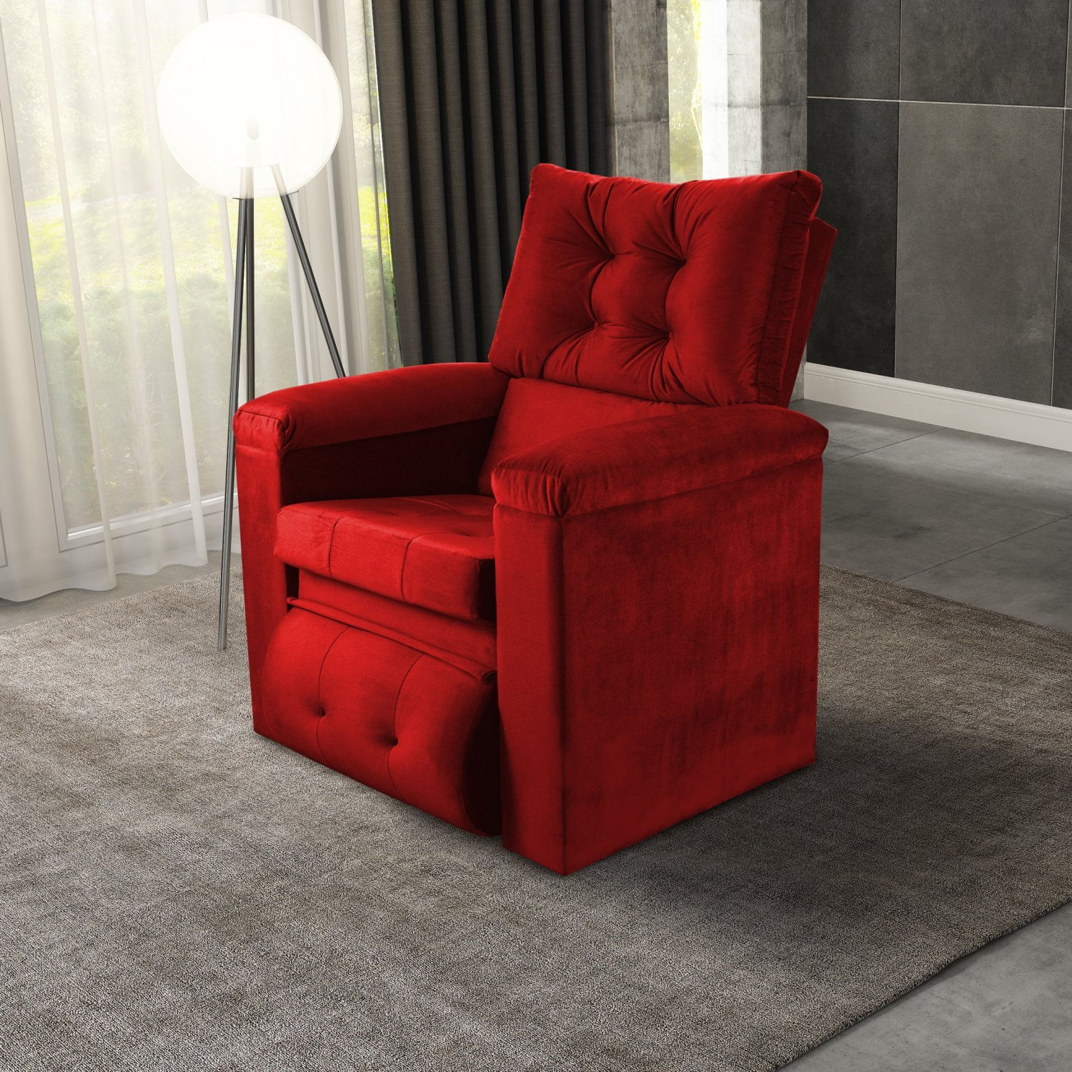 Poltrona Do Papai Reclinável Sara Vermelho