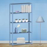 Estante Para Livros Com Estrutura Metálica 5 Prateleiras Azul Dali