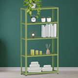 Estante Para Livros Com Estrutura Metálica 5 Prateleiras Verde Miró
