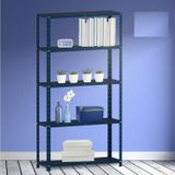 Estante Para Livros Com Estrutura Metálica 5 Prateleiras Azul Del Rey