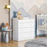 Cômoda De Bebê Com Trocador Doce Sonho 2523 Branco