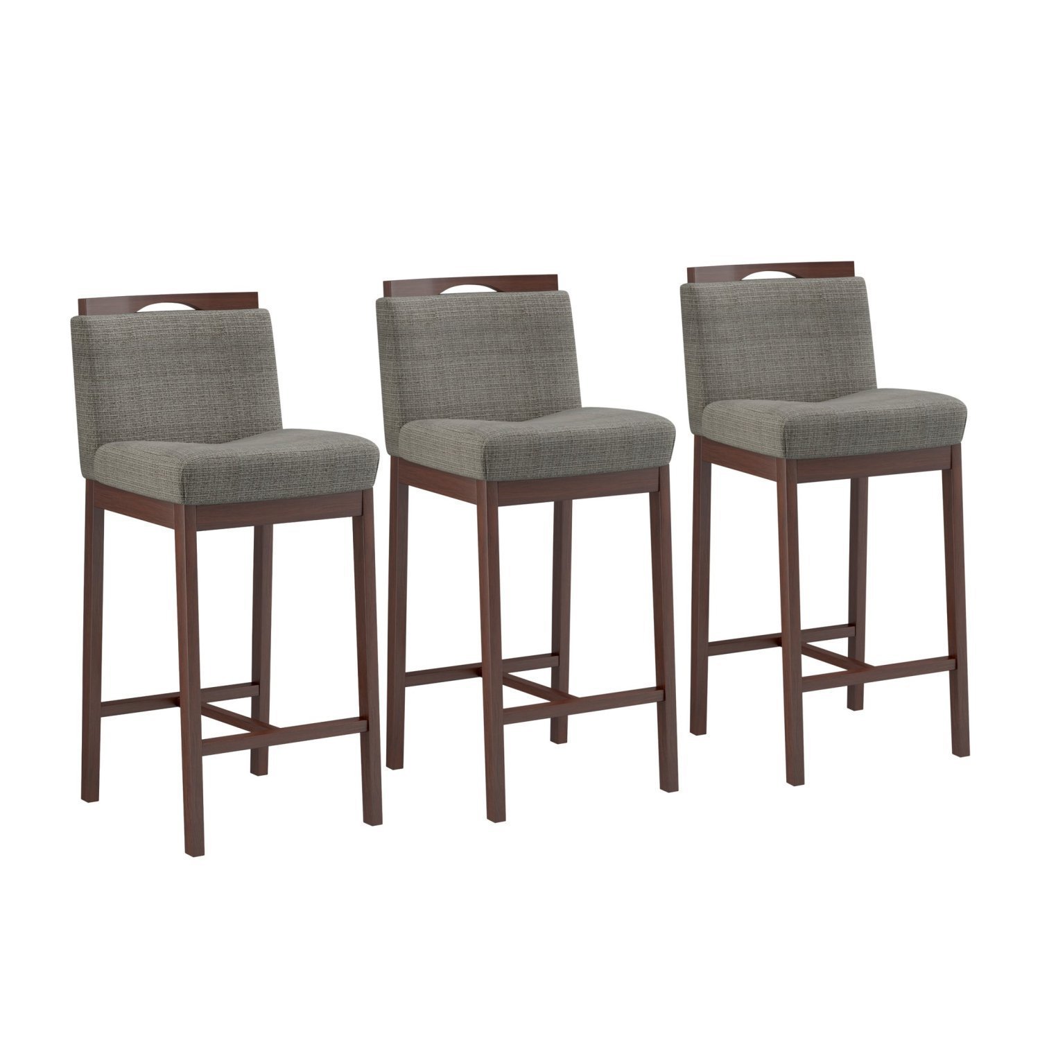 Conjunto 3 Banquetas Madeira Maciça Dani