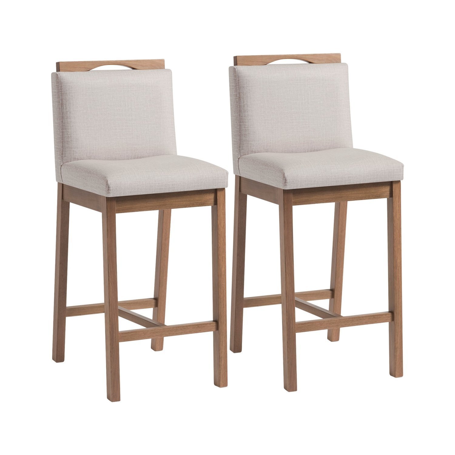 Conjunto 2 Banquetas Madeira Maciça Dani