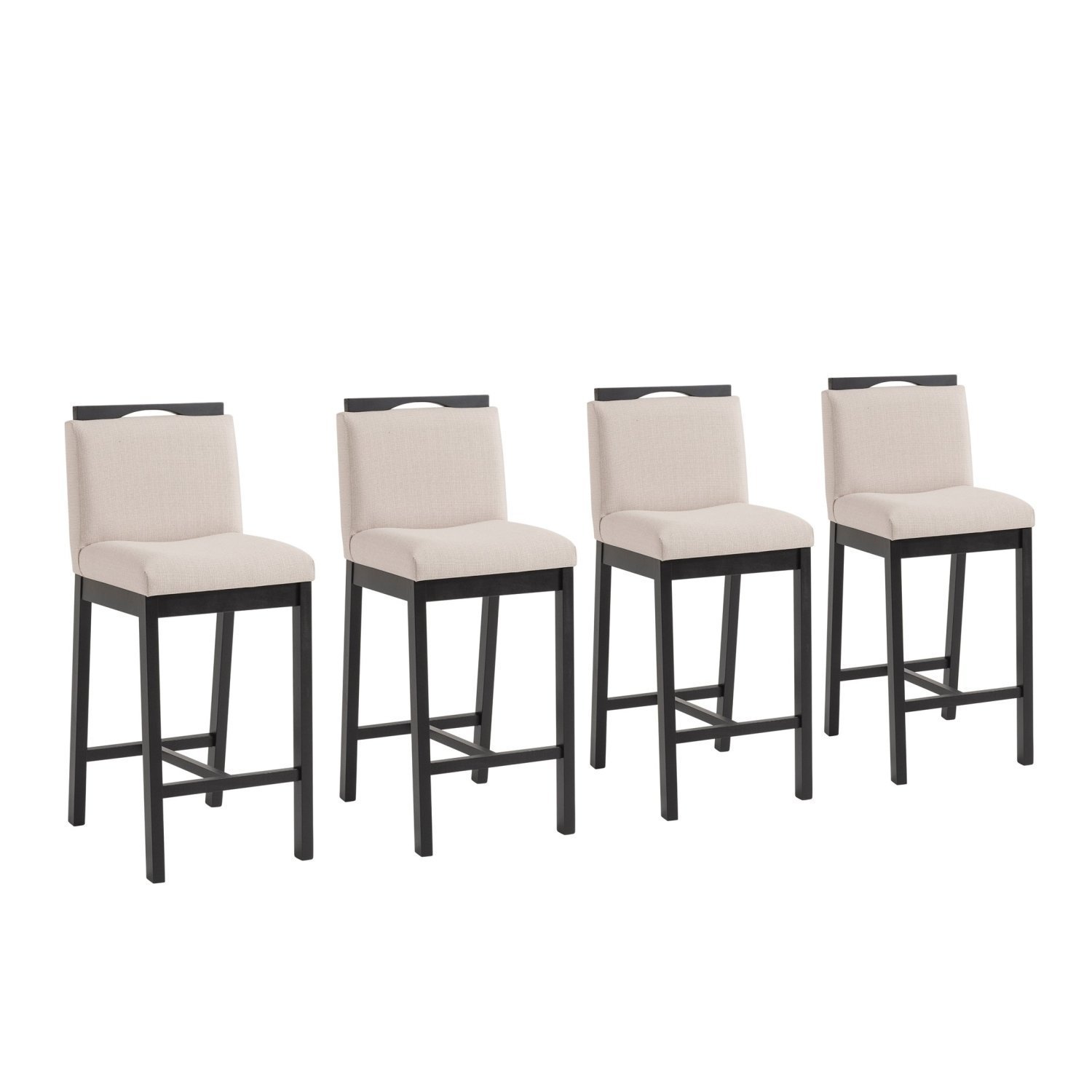 Conjunto 4 Banquetas Estofadas Madeira Maciça Dani