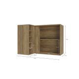 Armário Aéreo De Canto 98cm 1 Porta Madeira Kappesberg Nogueira