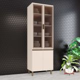 Cristaleira Com Vidro 4 Portas Connect Off White
