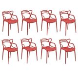 Conjunto 8 Cadeiras Allegra Vermelho