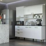 Cozinha Compacta 5 Portas 3 Gavetas Ravena Batrol Móveis Branco