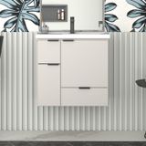 Gabinete Para Banheiro Com Cuba Em Márimore Sintético 59,6cm Cozimax Nude