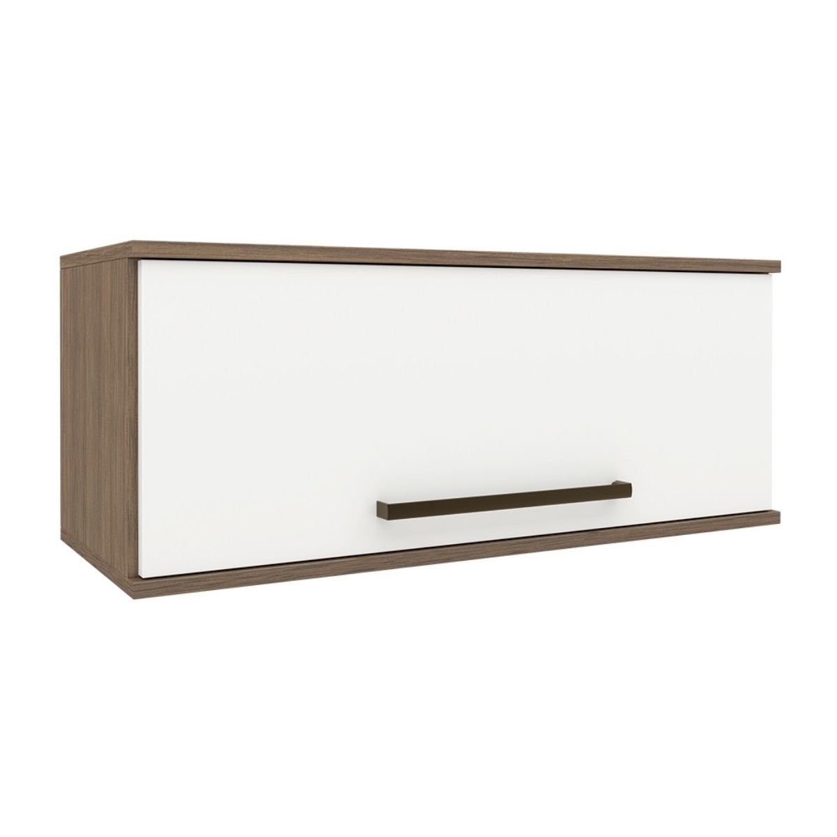 Armário Geladeira 1 Porta Basculante Evolution Plus Batrol Móveis Tannat/branco