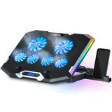 Almofada De Resfriamento Para Laptop Topmate C11 Rgb Gaming Com 6 Ventiladores De 15,6-17,3"