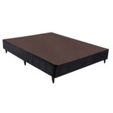 Base Box Casal Sommier Camurça Viúva 128x188x23 Ortobom Preto