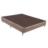 Base Box Solteiro Sommier Linho Viúva 128x188x23 Ortobom Bege