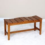 Banco 3 Lugares 94cm Madeira Maciça Cravo Pinhão