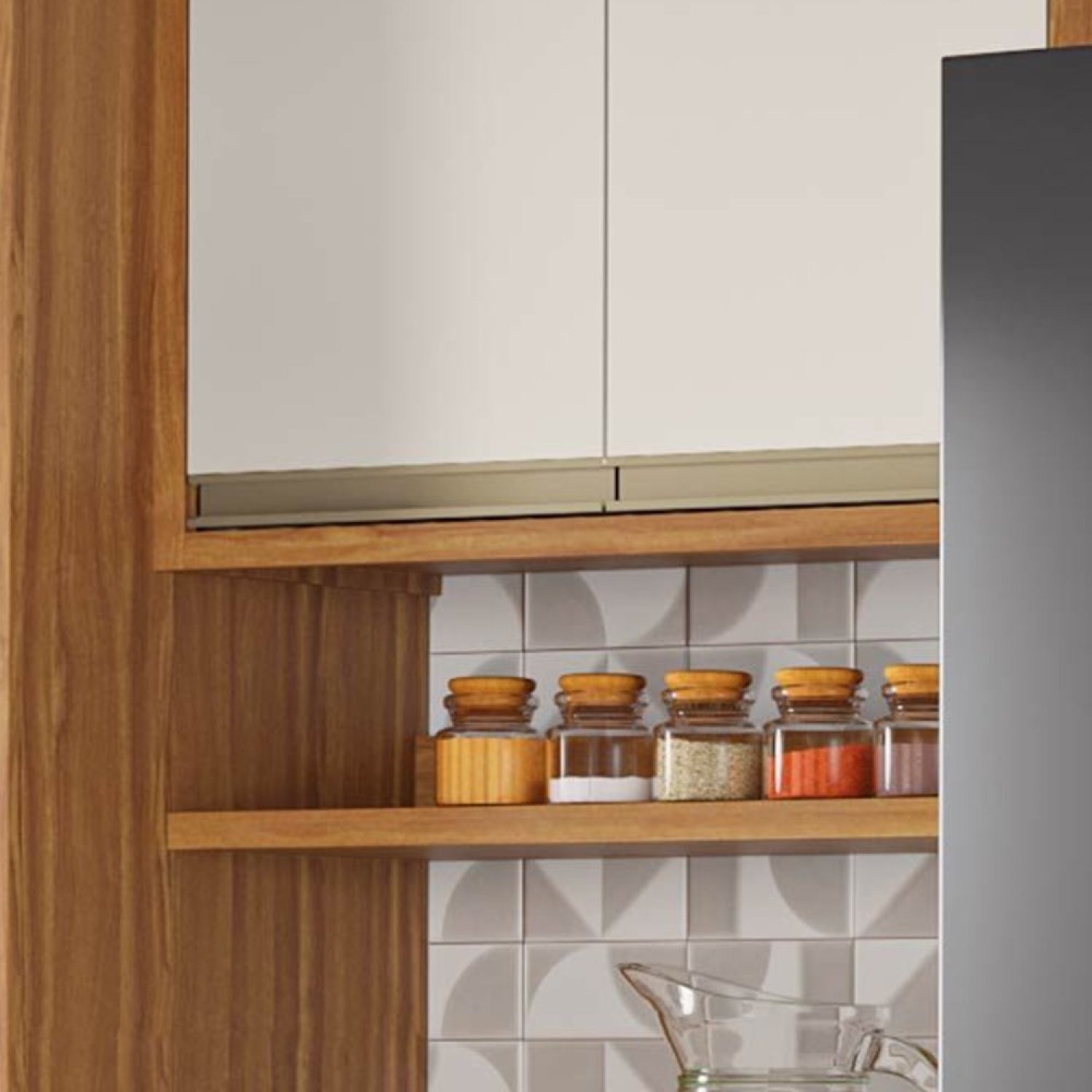 Prateleira 80cm 100% Mdf Barbados Espresso Móveis Amendoa