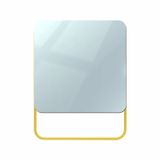 Espelho Funcional 70x50cm Quadrado Pratic Square Dourado