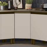 Balcão Canto Oblíquo 1 Porta Com Tampo 100% Mdf Aurora Espresso Móveis Duna/cristal
