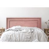 Cabeceira King Estofada Para Cama Box Com Tachas 193x60cm Reta Luxo Dupla Rosê/fumê