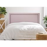 Cabeceira King Estofada Para Cama Box Com Tachas 193x60cm Reta Luxo Rosa/fumê