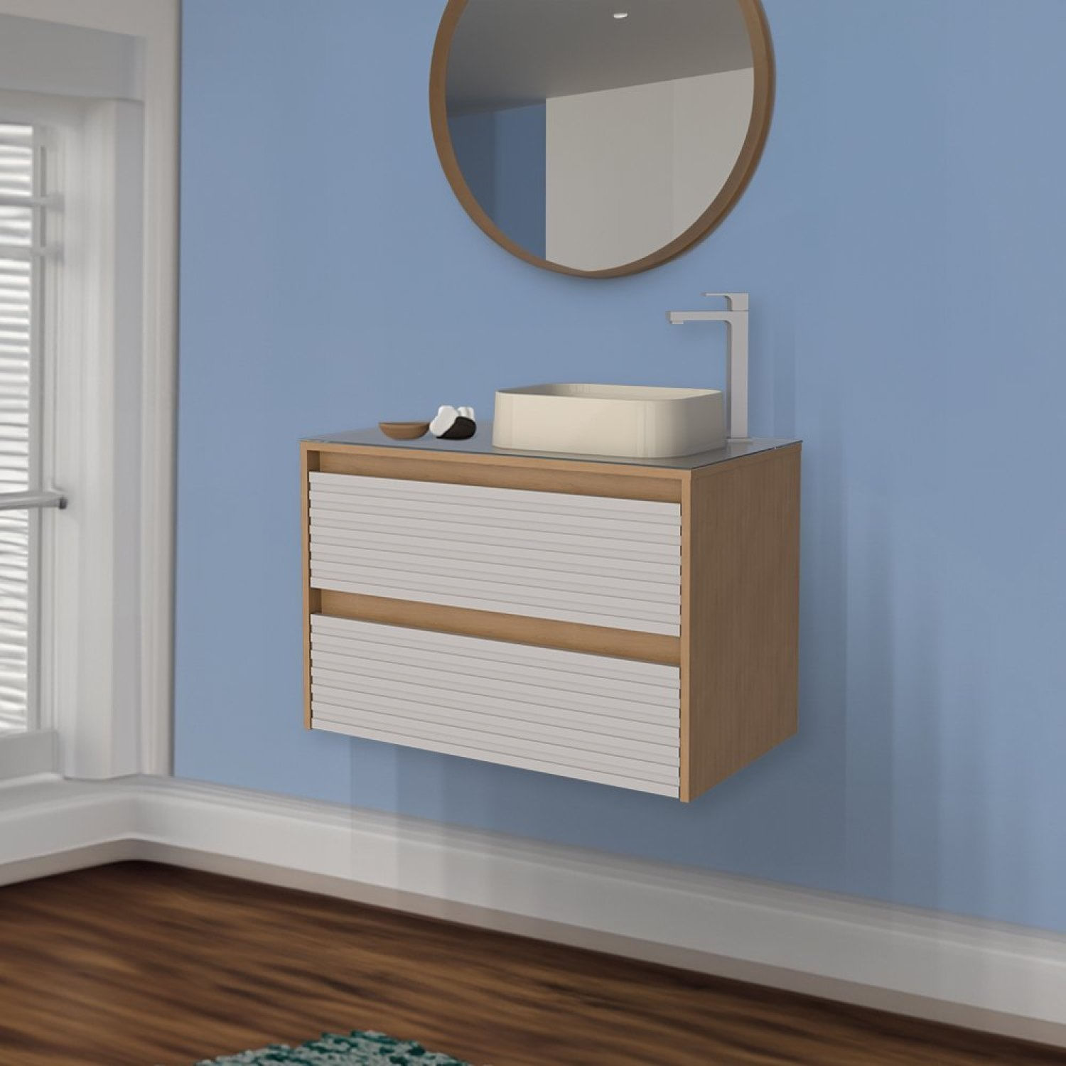 Gabinete Para Banheiro 82cm Osaka Cozimax Jequitibá/nude